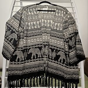 Live 4 Truth Elephant Kimono with Fringe - Large